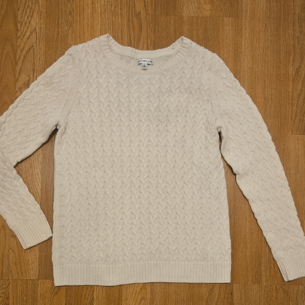Croft & Barrow Cream Cable Knit Sweater